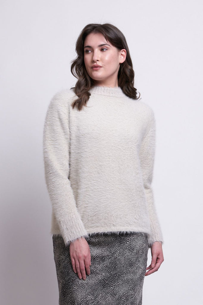 FOIL Fluff Love Sweater | Oyster_Silvermaple Boutique