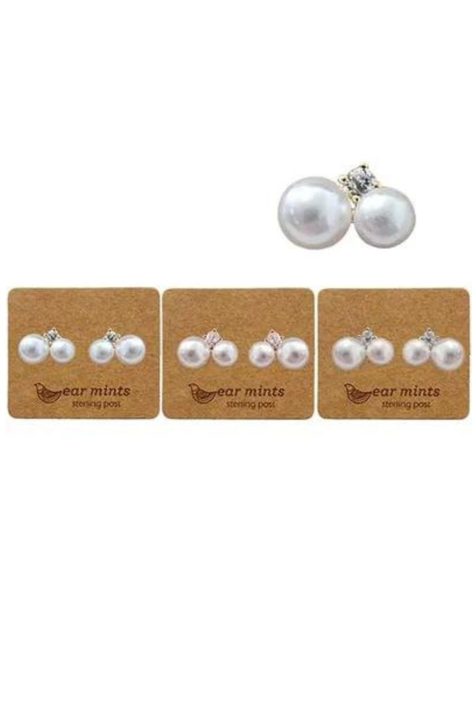 Fabienne Cubic Pearl Earring | Cream_Silvermaple Boutique