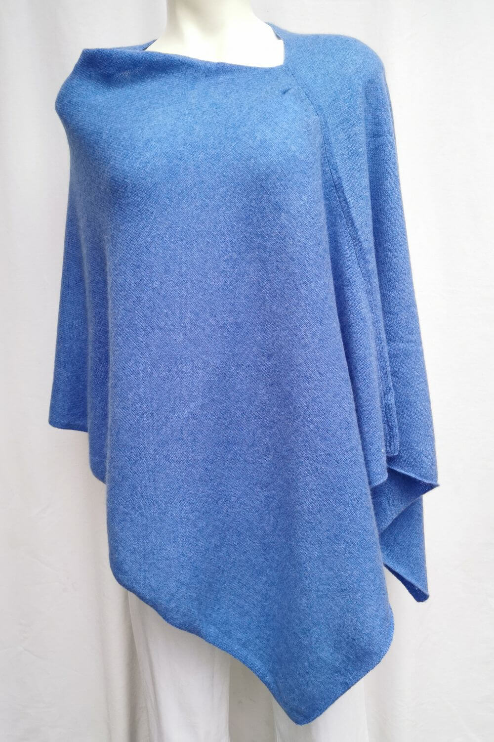 Fangsco - Cashmere Poncho | French Blue - Scarves & Wraps - Silvermaple Boutique 