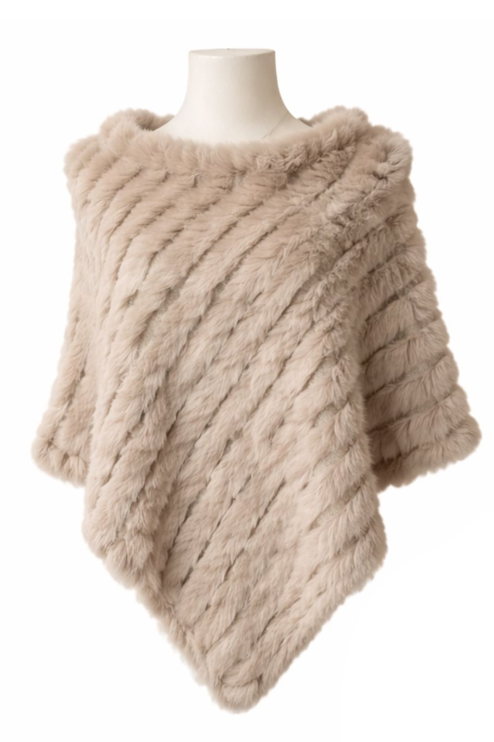 Fangsco - Fur Poncho | Morganite - Scarves & Wraps - Silvermaple Boutique 
