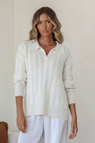 Fashion Curated - Ashbury Cable Knit | Cream - Knitwear - Silvermaple Boutique 