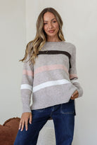 Fashion Curated - Aspen Stripe Knit | Mocha - Knitwear - Silvermaple Boutique 