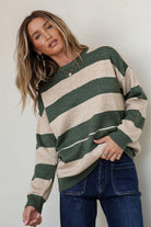 Fashion Curated - Brady Stripe Knit | Khaki/Latte - Knitwear - Silvermaple Boutique 