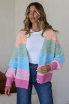 Fashion Curated - Cali Stripe Cardi | Sorbet Stripe - Cardigan - Silvermaple Boutique 