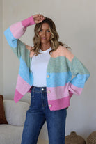 Fashion Curated - Cali Stripe Cardi | Sorbet Stripe - Cardigan - Silvermaple Boutique 