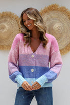Fashion Curated - Cali Stripe Cardi | Sunset Stripe - Cardigan - Silvermaple Boutique 