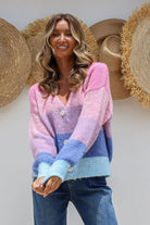 Fashion Curated - Cali Stripe Cardi | Sunset Stripe - Cardigan - Silvermaple Boutique 