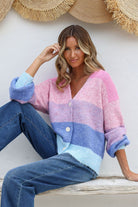 Fashion Curated - Cali Stripe Cardi | Sunset Stripe - Cardigan - Silvermaple Boutique 