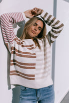 Fashion Curated - District Contrast Knit | Cocoa Rose - Knitwear - Silvermaple Boutique 