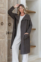 Fashion Curated - Longline Cable Cardi | Chocolate - Cardigan - Silvermaple Boutique 