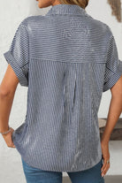 Fashion Curated - Nancy Stripe Shirt | Navy - Shirt - Silvermaple Boutique 