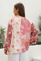Fashion Curated - Patchwork Paisley Shirt | Pink - Shirt - Silvermaple Boutique 