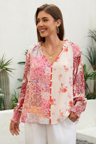Fashion Curated - Patchwork Paisley Shirt | Pink - Shirt - Silvermaple Boutique 