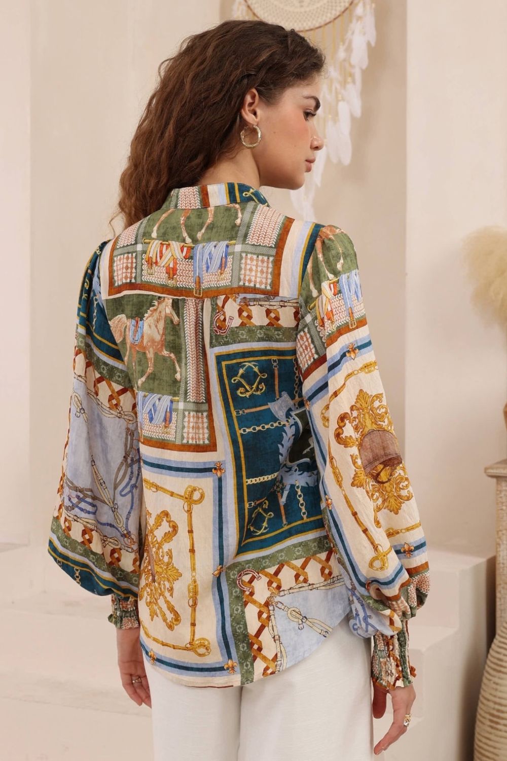 Fashion Curated - Pearl Blouse | Saddle Heritage - Blouse - Silvermaple Boutique 
