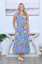 Fashion Curated - Sweet Orchard Dress | Blue - Dress - Silvermaple Boutique 