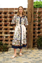 Fashion Express - Celestia Midi Dress | Navy Floral - Dress - Silvermaple Boutique 