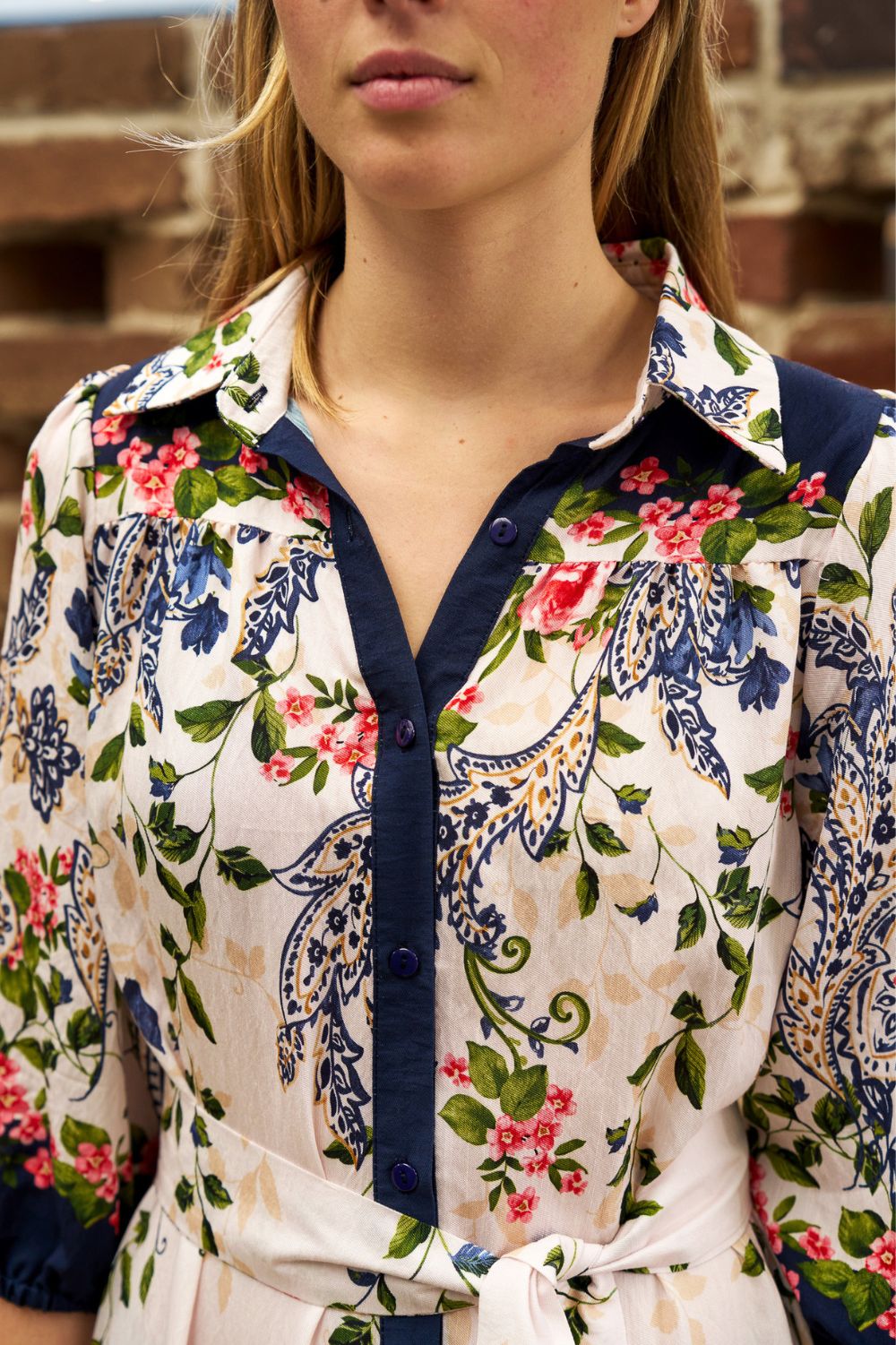 Fashion Express - Celestia Midi Dress | Navy Floral - Dress - Silvermaple Boutique 