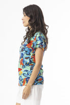 Fashion Express - Easy Days Tee | Aqua Floral - T-Shirt - Silvermaple Boutique 