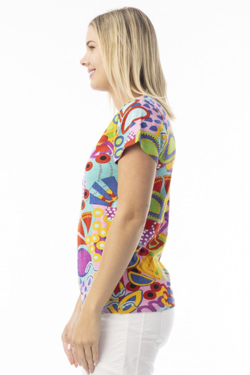 Fashion Express - Easy Days V Neck Tee | Pop - T-Shirt - Silvermaple Boutique 