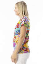 Fashion Express - Easy Days V Neck Tee | Pop - T-Shirt - Silvermaple Boutique 