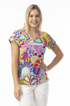 Fashion Express - Easy Days V Neck Tee | Pop - T-Shirt - Silvermaple Boutique 