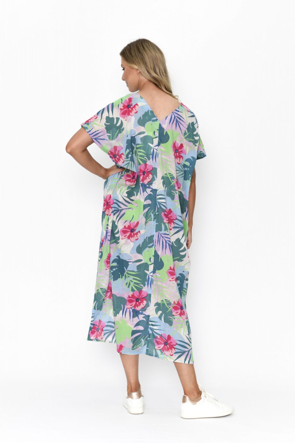 Fashion Express - Frankie Kaftan Dress | Tropical - Dress - Silvermaple Boutique 