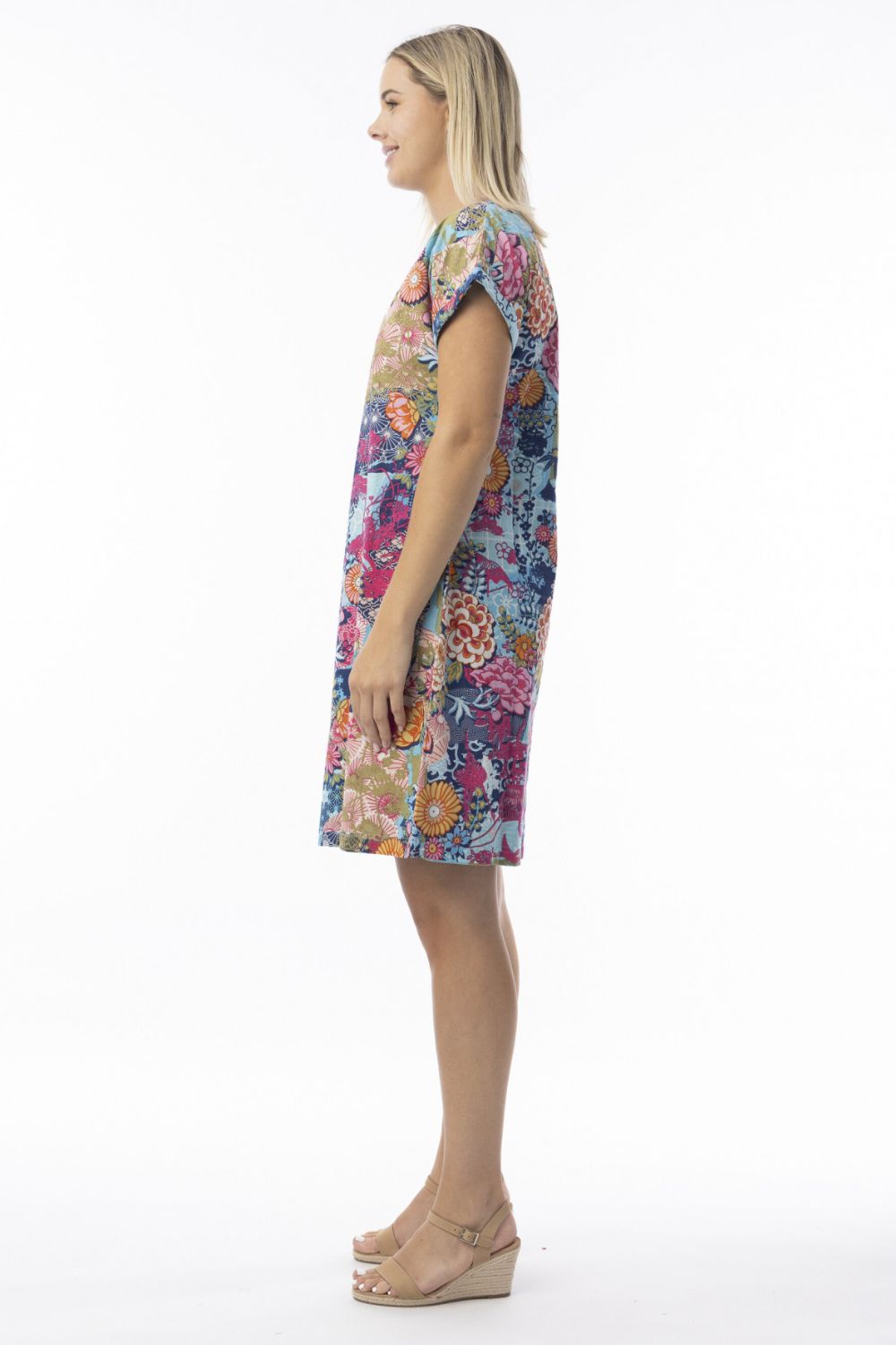 Fashion Express - Ikebana Reversible Dress | Oriental Bloom - Dress - Silvermaple Boutique 
