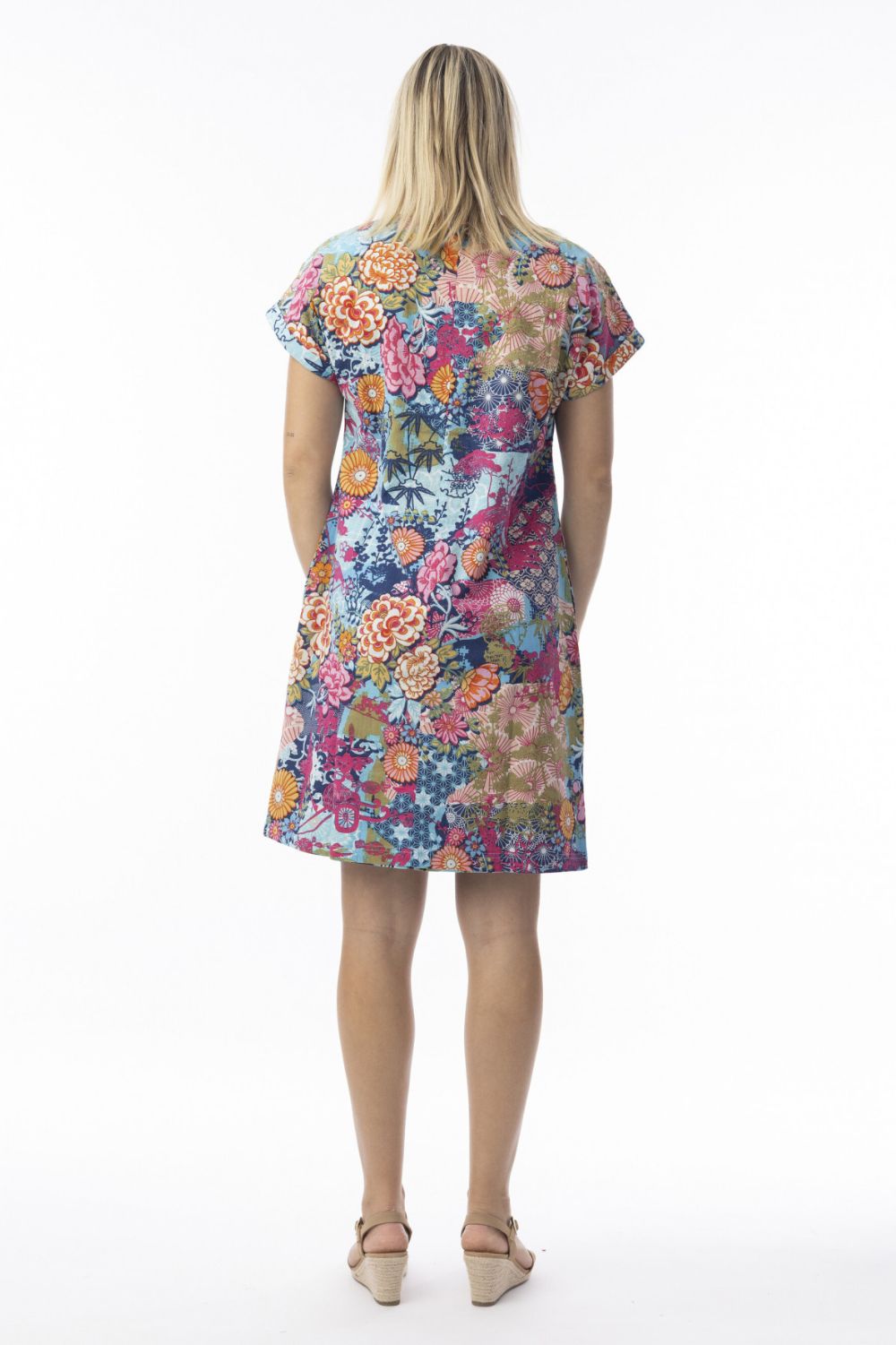 Fashion Express - Ikebana Reversible Dress | Oriental Bloom - Dress - Silvermaple Boutique 
