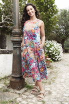 Fashion Express - Ikebana Sleeveless Dress | Oriental Bloom - Dress - Silvermaple Boutique 