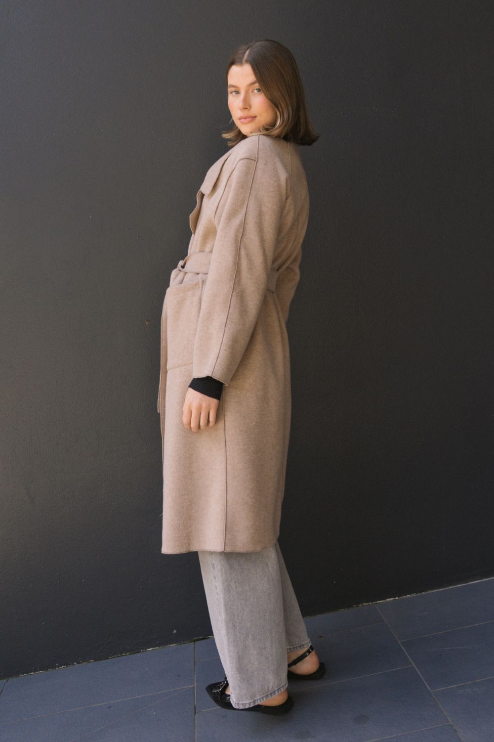 Fashion Express - Ivy Wrap Coat | Oatmeal - Coat - Silvermaple Boutique 