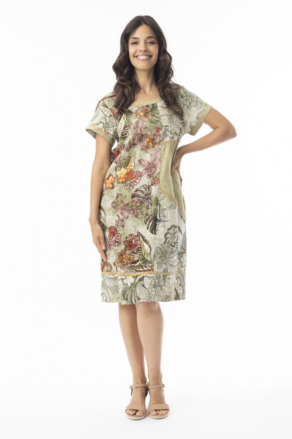 Fashion Express - Lima Patch Dress | Olive - Dress - Silvermaple Boutique 