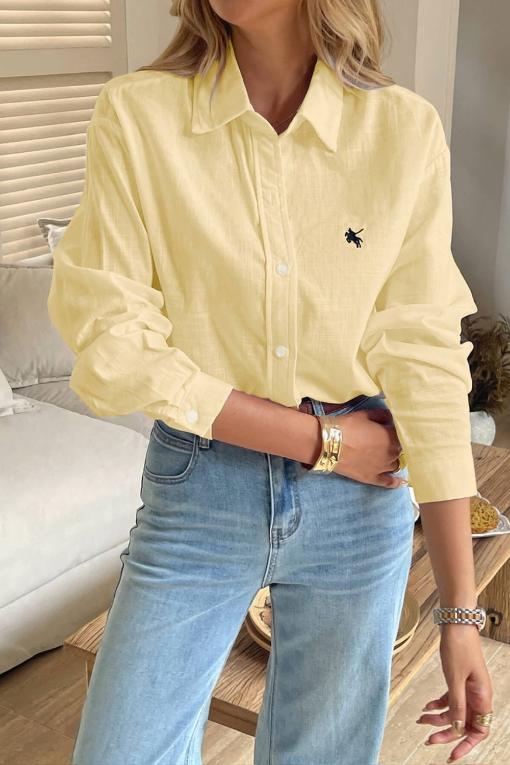 Fashion Express - Luxe Polo Shirt | Lemon - Shirt - Silvermaple Boutique 