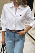 Fashion Express - Luxe Polo Shirt | White - Shirt - Silvermaple Boutique 