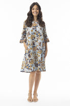 Fashion Express - Macieo Relaxed Dress | Azure Garden - Dress - Silvermaple Boutique 