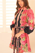 Fashion Express - Madison Garden Mini Dress | Black - Dress - Silvermaple Boutique 