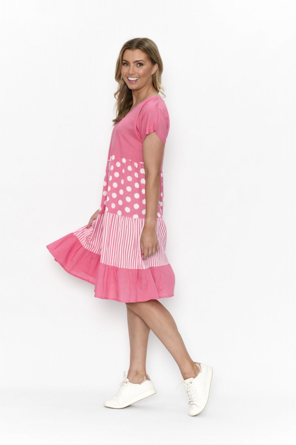 Fashion Express - Nadia V-Neck Dress | Pink Lemonade - Dress - Silvermaple Boutique 