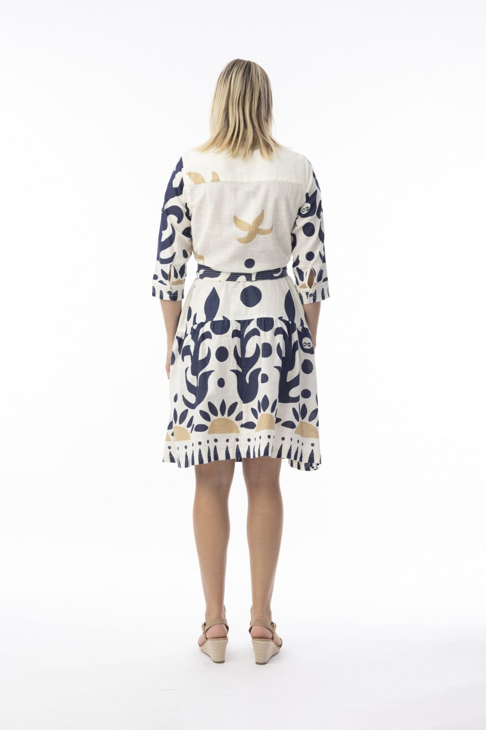 Fashion Express - Nazca Tie Waist Dress | Inca Bloom - Dress - Silvermaple Boutique 