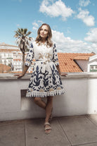 Fashion Express - Nazca Tie Waist Dress | Inca Bloom - Dress - Silvermaple Boutique 