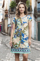 Fashion Express - Playa Brava Patch Dress | Khaki Floral - Dress - Silvermaple Boutique 