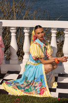 Fashion Express - Positano Maxi Dress | Aqua Lemon - Dress - Silvermaple Boutique 