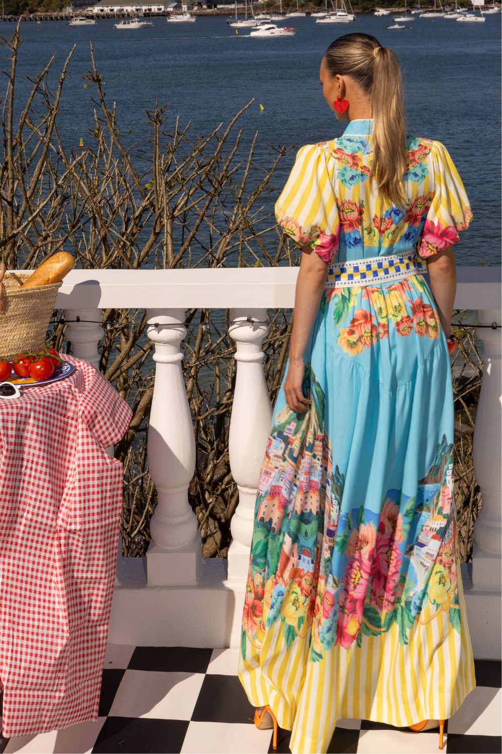 Fashion Express - Positano Maxi Dress | Aqua Lemon - Dress - Silvermaple Boutique 