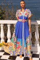 Fashion Express - Positano Maxi Dress | Cobalt Blue - Dress - Silvermaple Boutique 