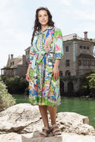 Fashion Express - Sante Fe Collar Dress | Artisan Flora - Dress - Silvermaple Boutique 