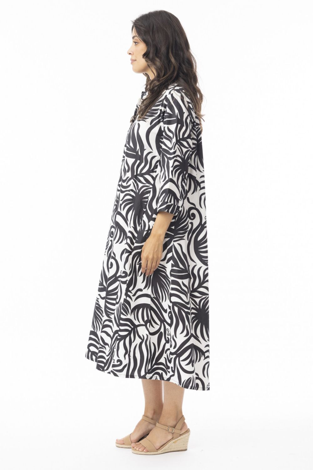 Fashion Express - Suriname Shirt Dress | Black - Dress - Silvermaple Boutique 