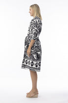 Fashion Express - Suriname Tie Waist Dress | Black - Dress - Silvermaple Boutique 