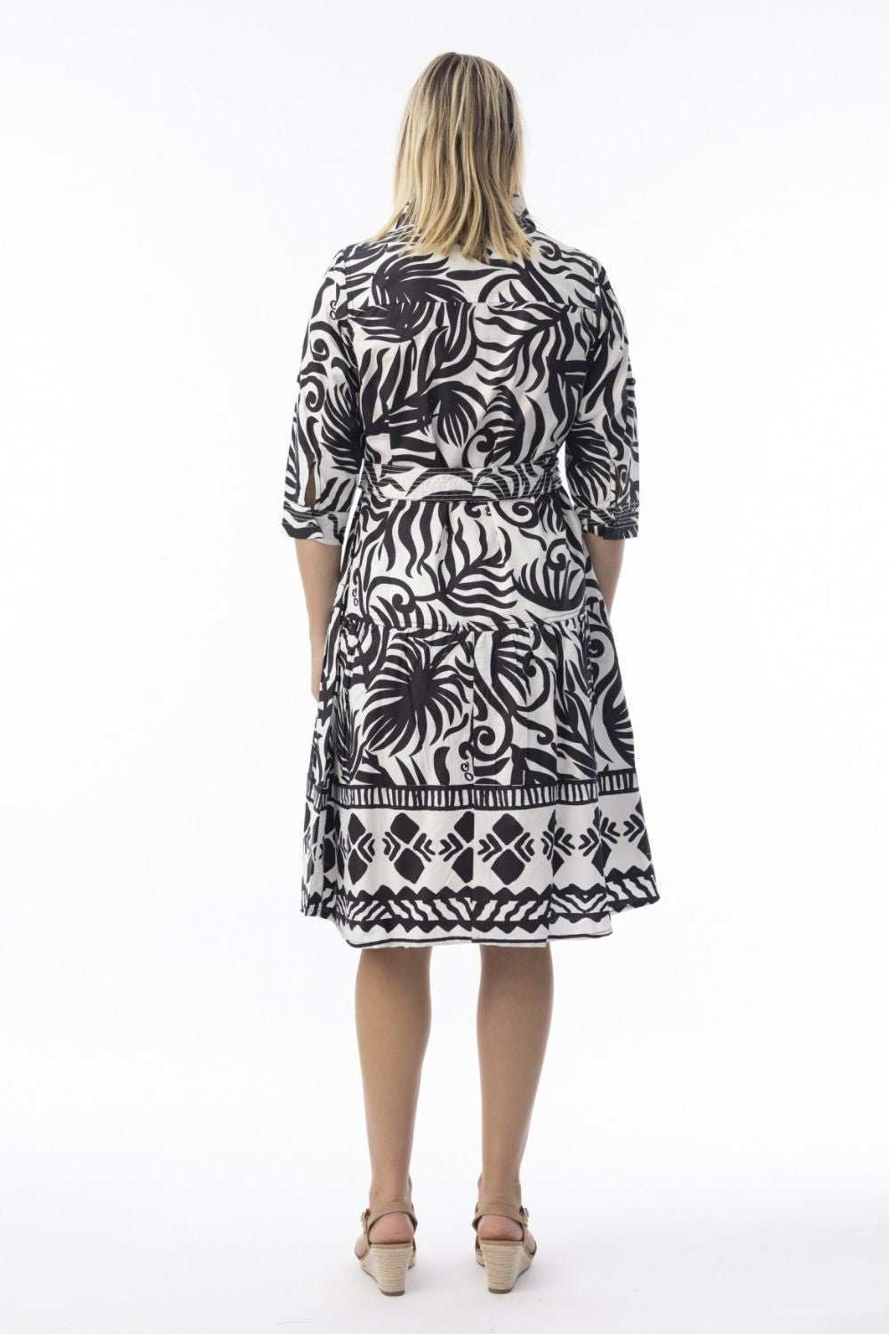 Fashion Express - Suriname Tie Waist Dress | Black - Dress - Silvermaple Boutique 