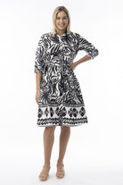 Fashion Express - Suriname Tie Waist Dress | Black - Dress - Silvermaple Boutique 