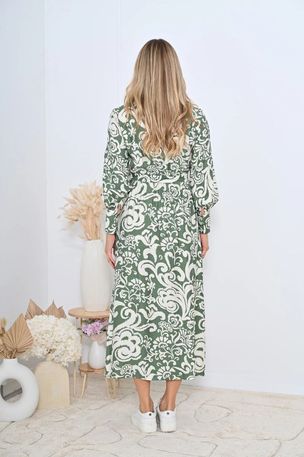 Fashion Express - Vivienne Dress | Green Floral - Dress - Silvermaple Boutique 