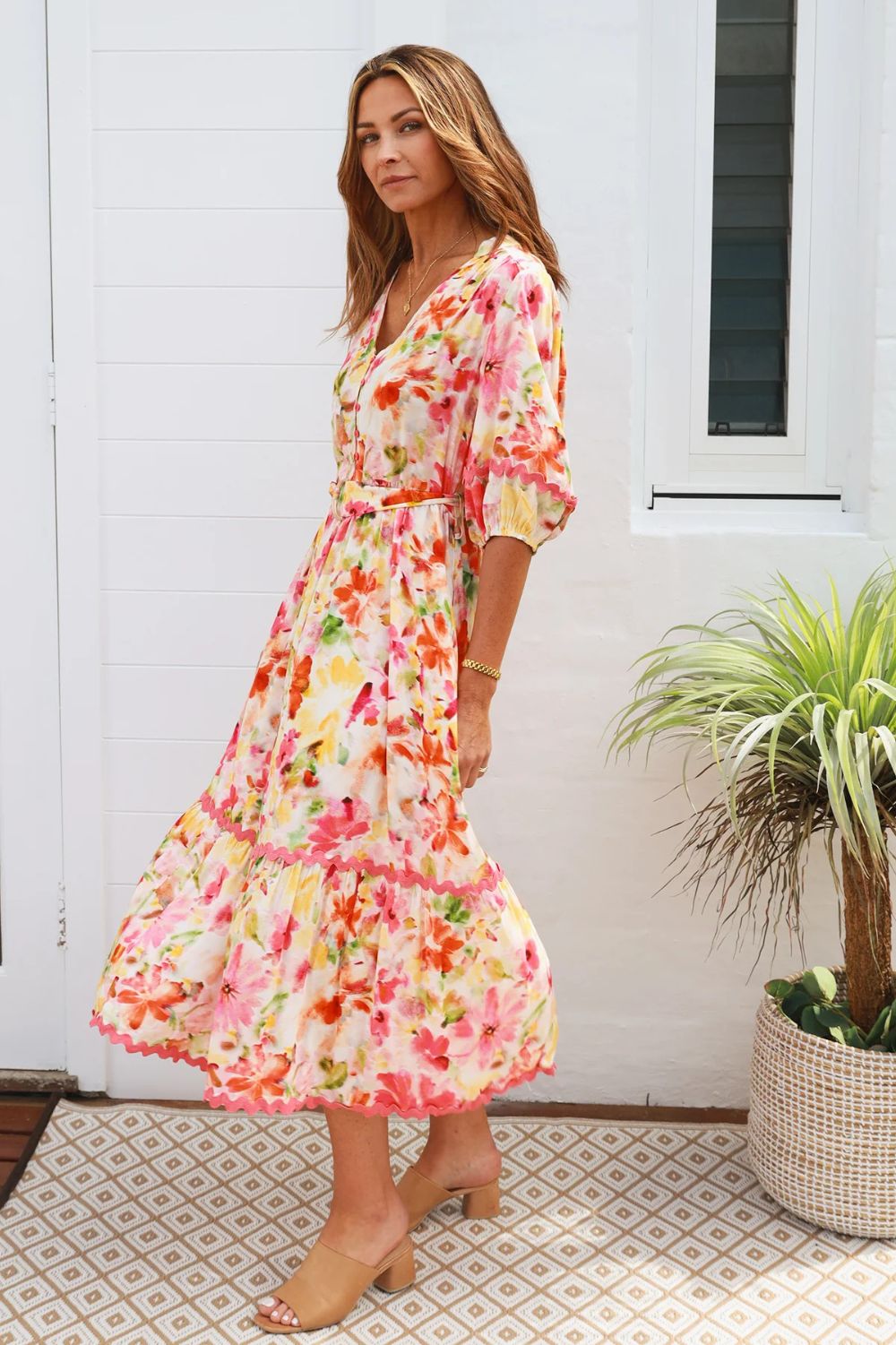 Fashion Express - Nellie Midi Dress | Bloom - Dress - Silvermaple Boutique 