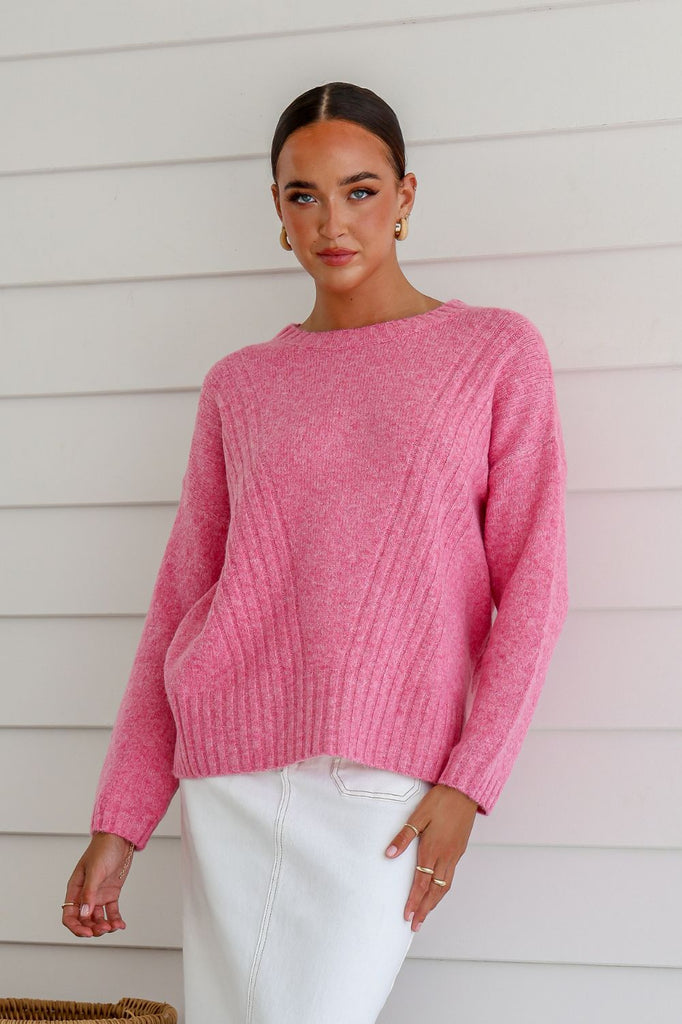 Fashion Express St Moritz Knit | Pink_Silvermaple Boutique
